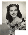 Vivien Leigh Signed Photo as Scarlett OHara in Gone With the Wind -- Photo Measures 7.75 x 9.5
